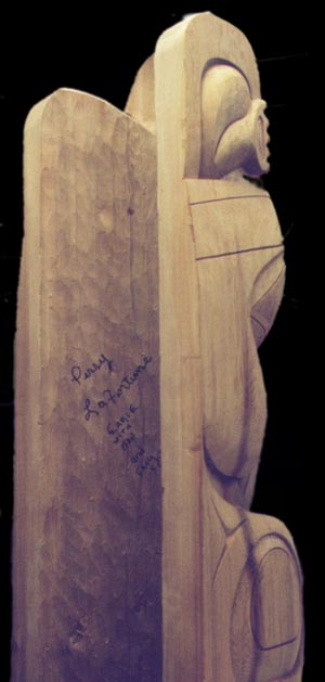 Human - Eagle - Frog Spirit Totem Pole